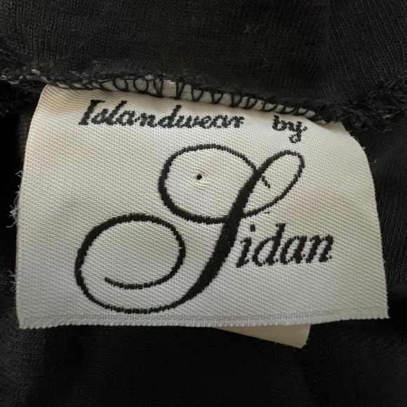 Vintage Hand Painted T Shirt Rhinestones Padded Sholuders Black Womens Large L - Picture 6 of 9